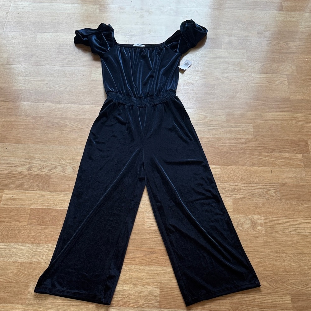 Old Navy Midnight Blue Velvet Jumpsuit